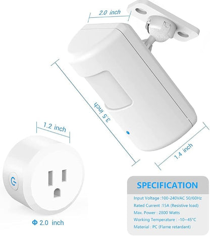Plug-in Wireless Motion Activated Light Control, No Wiring, Adjustable - Image 3