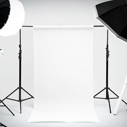 Kate Seamless Paper Backdrop for Photography Solid White Photo Backdrop Paper - Image 2