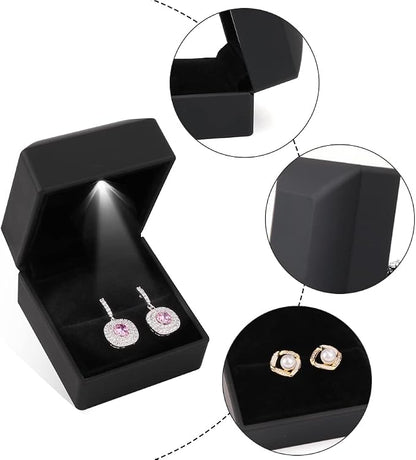 iSuperb® Ring Box Black Jewelry Case Organizer - Image 8