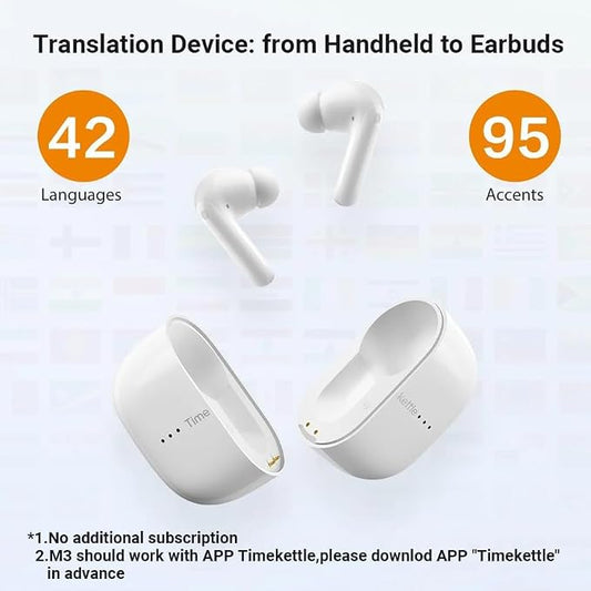 Timekettle M3 3-in-1 Language Translator Earbuds, Real-Time Translation in 43 - Image 2