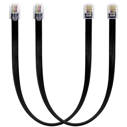 RJ12 Cable Short 1 Foot Telephone Line Cord by XANHAM
