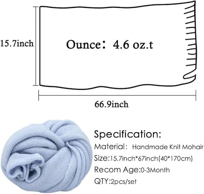 Newborn Posing Wrap Newborn Photography Props Soft Stretch Knit Blanket - Image 7
