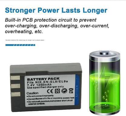 EN-EL9 Camera Battery Multifunctional Charger Set Compatible - Image 4