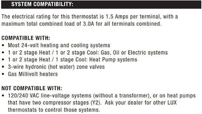 LTX9100U Programmable 7 Day Thermostat; 2 Heat, 2 Cool - Image 7