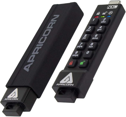 Apricorn 64GB Aegis Secure Key 3 NXC 256-Bit Hardware-Encrypted USB 3.2 Type C - Image 2