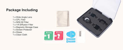 4-Pack Magnetic Filter Set for DJI Osmo Pocket 4/3, Includes ND2-32 Variable ND - Image 9