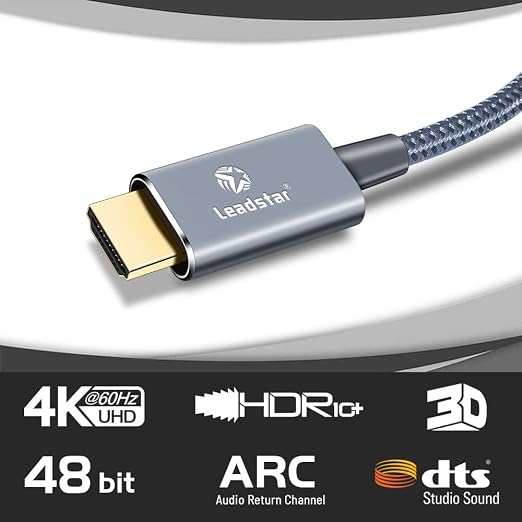 LEADSTAR HDMI Cable 4K 30 ft / 9m, High Speed HDMI 2.0 Cord Braided | 4K@60Hz - Image 8