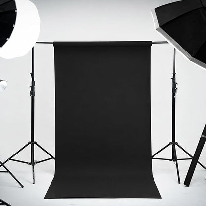 Kate Seamless Paper Backdrop Black Seamless Backdrop Paper Rolls - Image 2