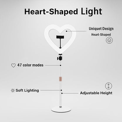 Ring Light for Desk, Heart Tabletop Light - Image 2