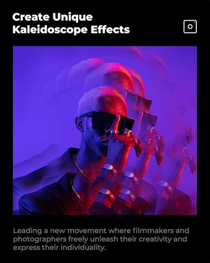 K&F CONCEPT 72mm Kaleidoscope Filter, Special Effects Filter Prism Crystal Glass - Image 3