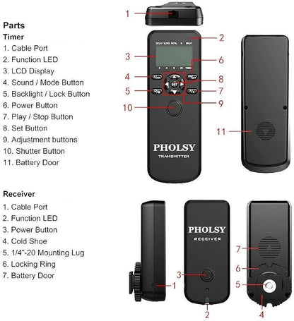 PHOLSY Camera Timer Remote Release Control - Image 8