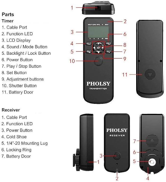 PHOLSY Wireless Timer Remote Release Control - Image 8