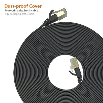 Cat7 Ethernet Cable 100FT-Black-10Gbps High Speed Outdoor&Indoor Double Shielded - Image 7