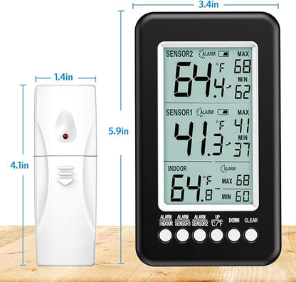 AMIR Refrigerator Thermometer, Wireless Digital Freezer Thermometer - Image 4