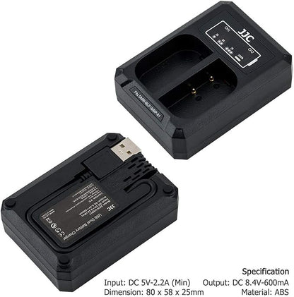 JJC DMW-BLF19 & DMW-BLK22 Battery Charger USB Dual Slot - Image 2