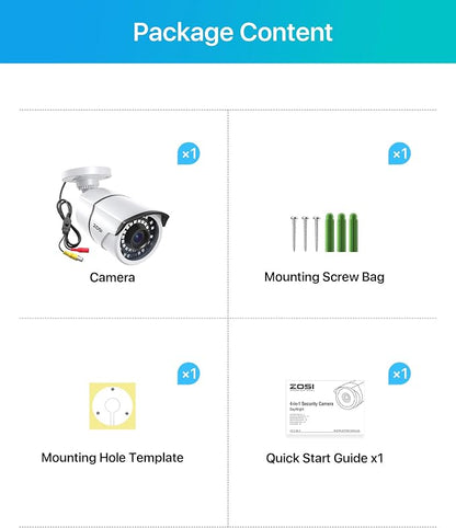 ZOSI 2MP 1080p Security Camera Outdoor Indoor, Night Vision, Weatherproof - Image 9