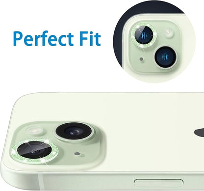 Compatible with iPhone 15 & 15 Plus Camera Lens Protector, Bling Glitter - Image 6