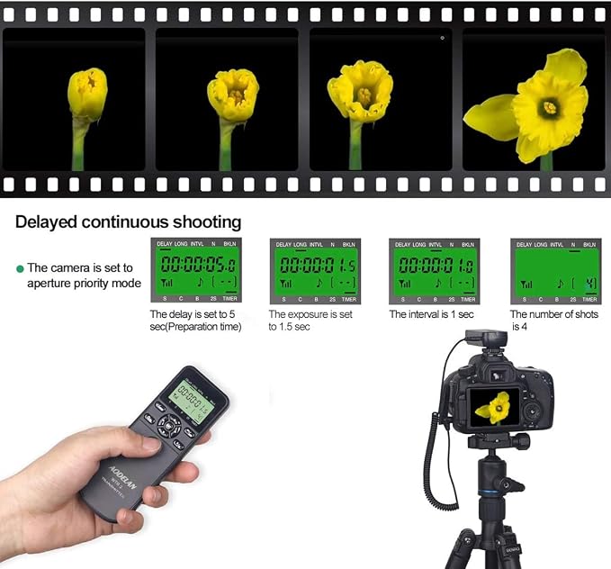 AODELAN Wireless Remote Control Shutter Release Timer intervalometer - Image 7