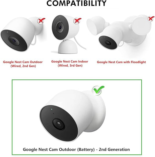 Power Cable with Adapter for Google Nest Cam Outdoor or Indoor, Battery-2nd - Image 2