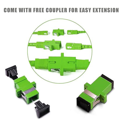 SC/APC to SC/APC Fiber Optic Internet Cable, Armored Single Mode Patch Cable - Image 5
