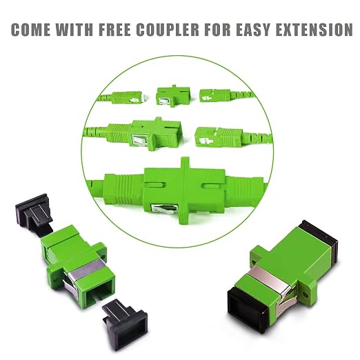 SC/APC to SC/APC Fiber Optic Internet Cable, Armored Single Mode Patch Cable - Image 4