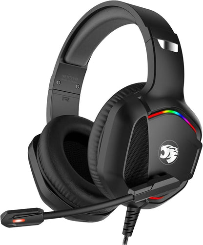 Gaming Headset with Microphone for Pc, Xbox One Series X/s, Stereo Wired Noise by IMYB