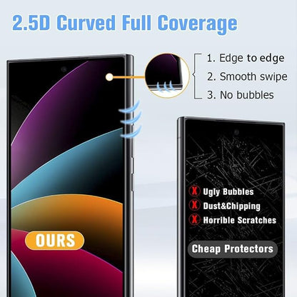 2 Pack Galaxy S24 Ultra Anti spy Privacy Screen Protector, 9H Tempered Glass - Image 4