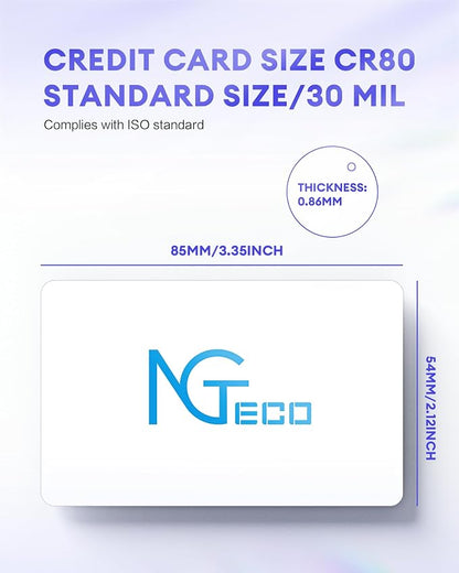 NGTeco Smart Time Card PVC Employee ID Card MB1, TC7 Time Clocks, Waterproof & - Image 3
