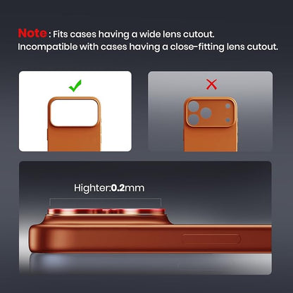Hoerrye for iPhone 17 Pro Camera Lens Protector - Image 7