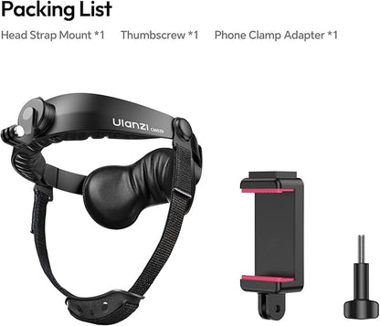 ULANZI Head Strap Mount for Action Camera & Phone, Comfortable POV Head Mount - Image 7