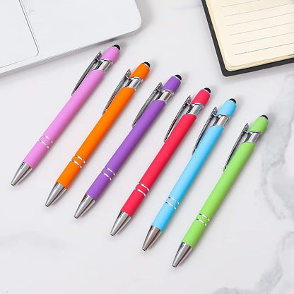 Oddmoal Ballpoint Pen with Stylus Tip, Soft Touch Click Metal Pen, 1.0mm Medium - Image 5