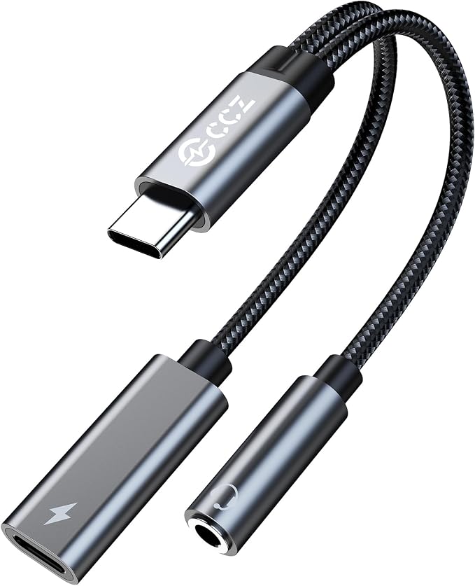 USB C Splitter for KZ ZS10 PRO, CCZ CA01 USB C to 3.5mm Audio Headphone and by Yinyoo
