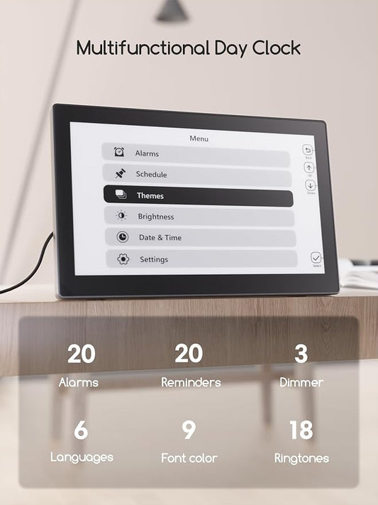 Raynic Digital Clock, 10.1 Inch Large Display Calendar Clock - Image 2