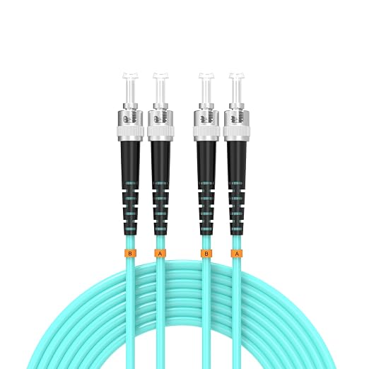 OM3 Fiber Patch Cable ST/UPC to ST/UPC 32ft/10meters 10BG/Gigabit Multimode by Buacoz