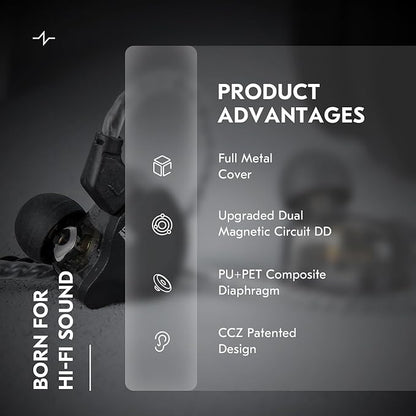 in Ear Monitor Headphones, CCZ DC02 In Ear Monitor Dual Magnetic Circuit DD - Image 4
