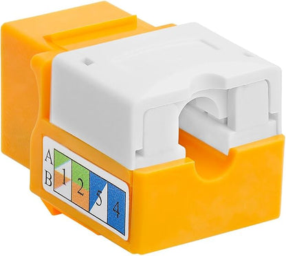 Cmple - 10 Pack Cat5e Keystone Jack Insert Punch Down RJ45 Connectors RJ45 - Image 3