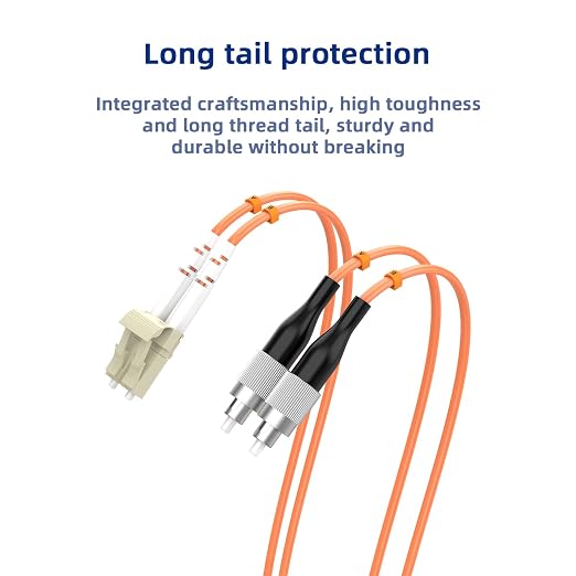 OM1 LC to FC Fiber Patch Cable, 0.6M/1.96FT Fiber Optic Jumper, 10GB Multimode - Image 5