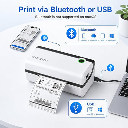 Rongta Bluetooth Thermal Shipping Label Printer, Wireless 4x6 Shipping Label - Image 2