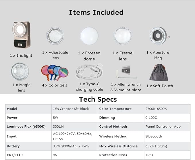 Iris Portable LED Photography Light Creator Kit - Image 8