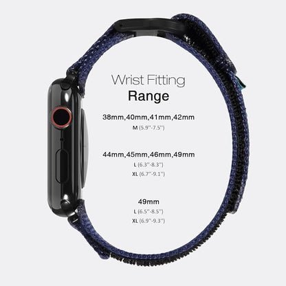 Nereides Compatible with Apple Watch Band Ultra 3/2/1, Nylon Sports Strap with - Image 5