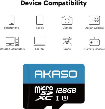 AKASO 128GB microSDXC U3 Memory Card - Image 3