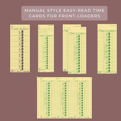 Time Clock Cards Front Load Manual Time Cards - Image 5