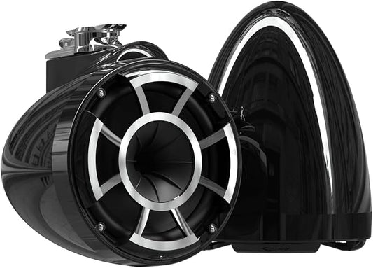 wet sounds Rev 8 Black V2 Revolution Series 8" Black Tower Speakers w/Swivel by wetsounds