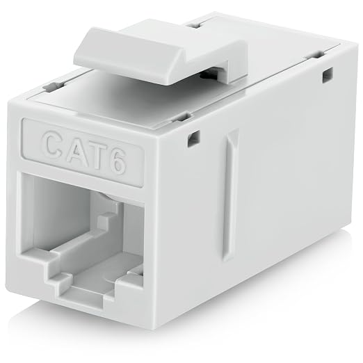 Everest RJ45 CAT6 Keystone Coupler in White by EverestMediaSolutions