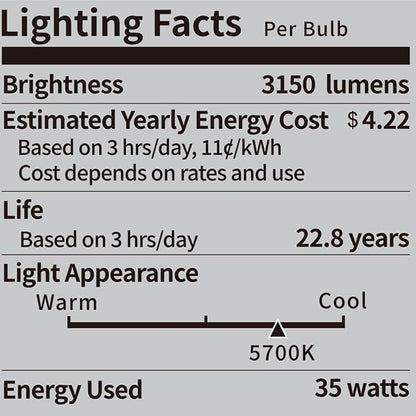 NEEWER E26 35W LED Light Bulbs, 2 Packs, 3150 Lumens/5700K/CRI 93+/15000h - Image 2