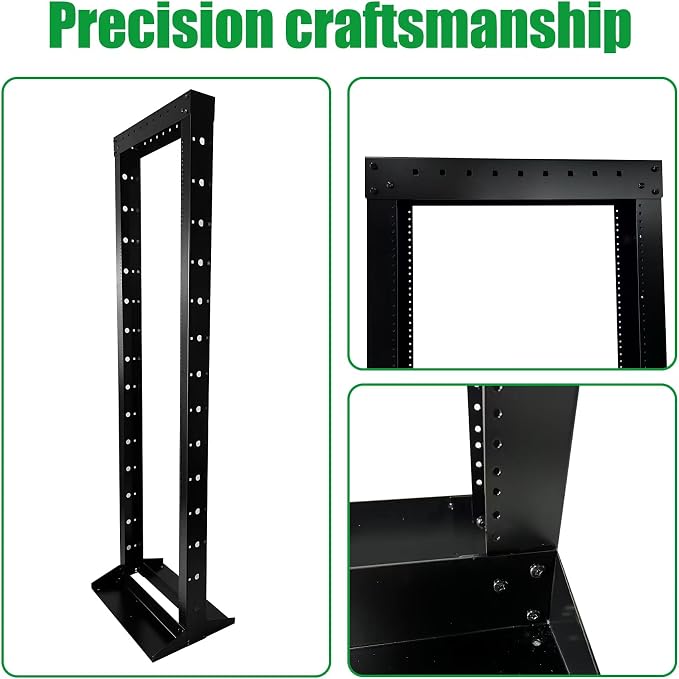 2 Post 42U Open Frame Server Rack 2-Post Server Rack Network Rack, Comes - Image 3