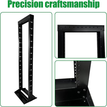 2 Post 42U Open Frame Server Rack 2-Post Server Rack Network Rack, Comes - Image 3