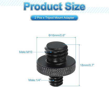 PATIKIL Tripod Screw Adapter 1/4" Male to M10 Male, 18 mm - Image 2