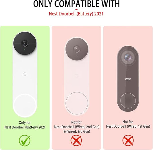 Silicone Case for Google Nest Hello Doorbell 2021 Cover - Image 2