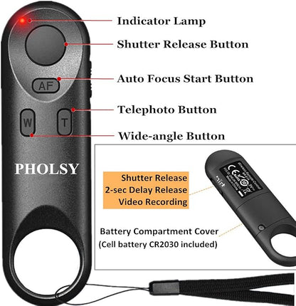 PHOLSY Wireless Remote Control Camera Remote Shutter Compatible - Image 4